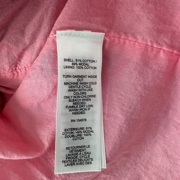 Vineyard Vines‎ Dress Pink Plaid Cotton Smocked Puff Sleeve Dress Girls L (14) - Picture 5 of 8